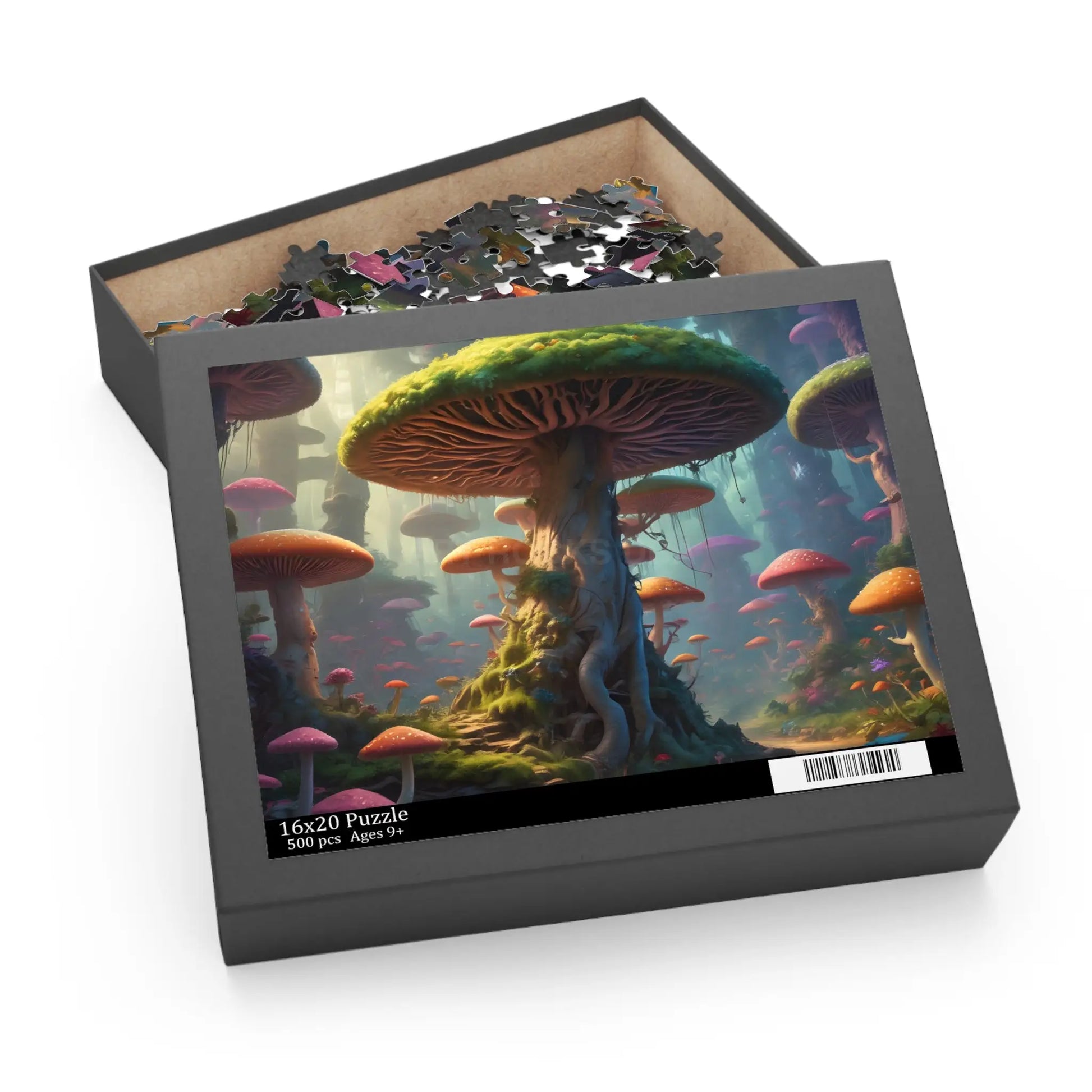 Mossy Mushroom Forest Jigsaw Puzzle – 120/252/500-Piece - Puzzle