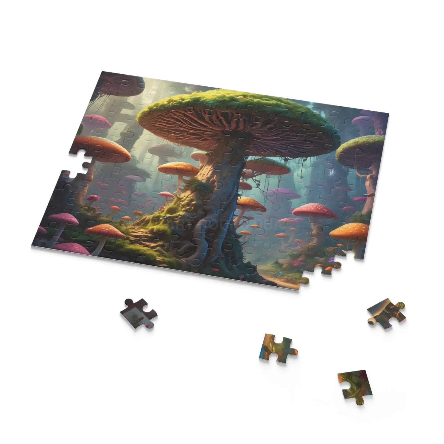Mossy Mushroom Forest Jigsaw Puzzle – 120/252/500-Piece - Puzzle