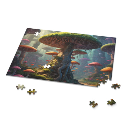 Mossy Mushroom Forest Jigsaw Puzzle – 120/252/500-Piece - Puzzle