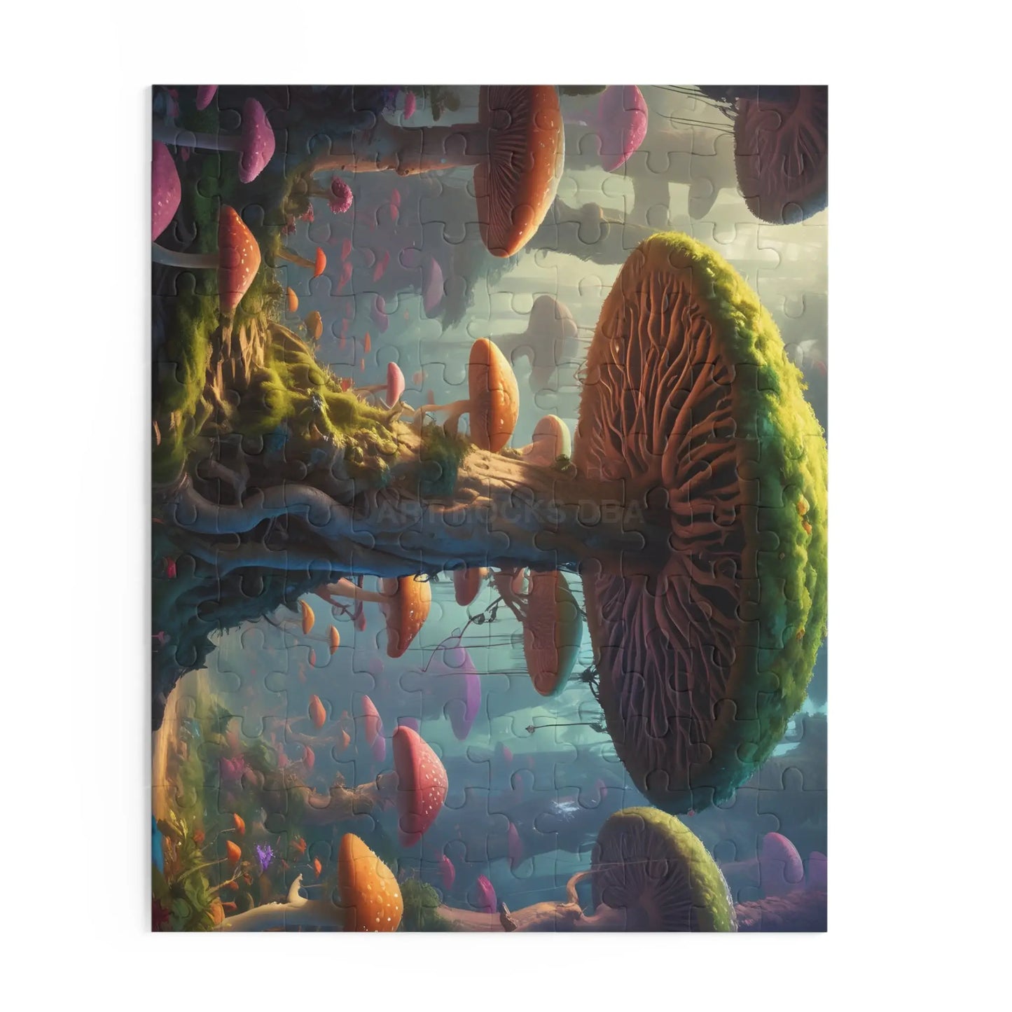 Mossy Mushroom Forest Jigsaw Puzzle – 120/252/500-Piece - Puzzle