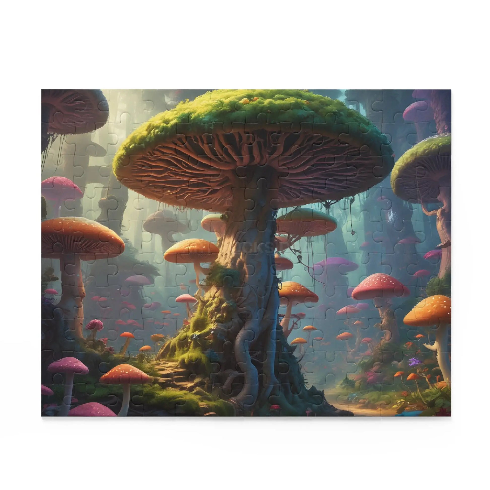 Mossy Mushroom Forest Jigsaw Puzzle – 120/252/500-Piece - Puzzle