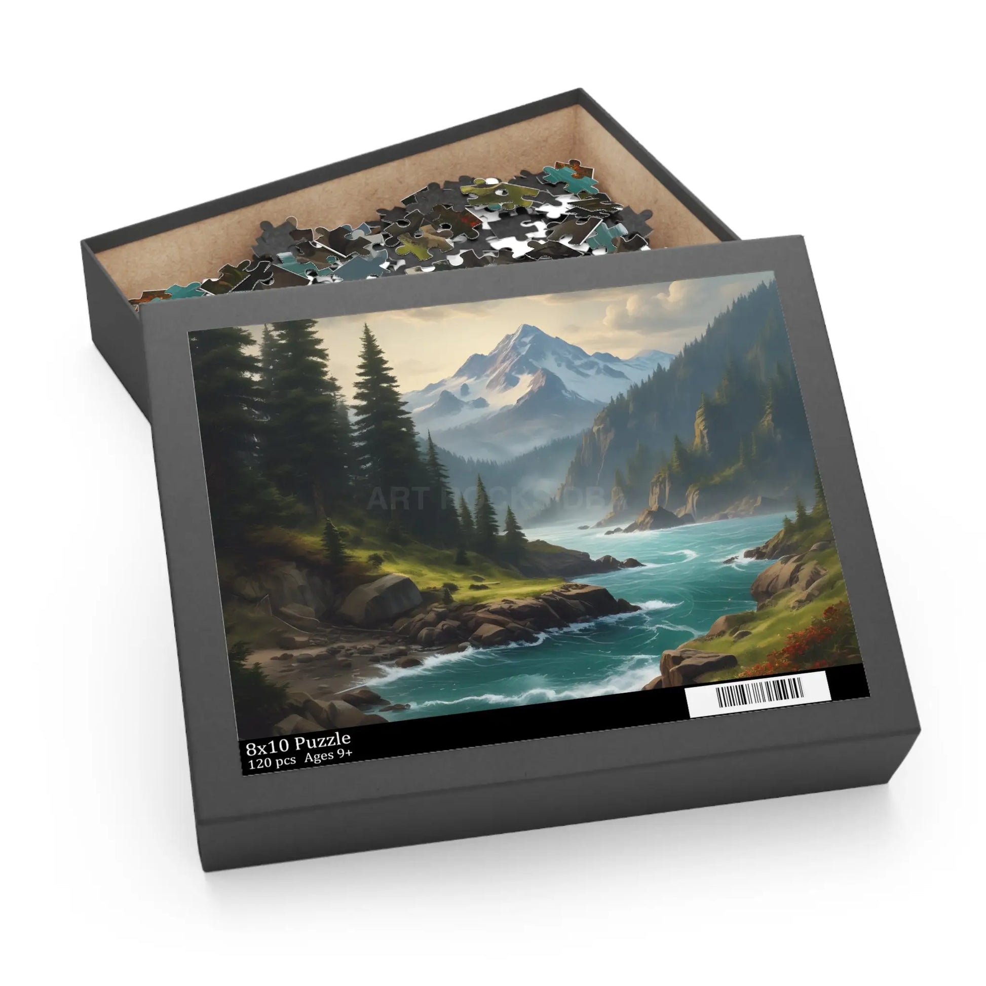 Mountain Alpine River Jigsaw Puzzle (120/252/500 Piece) - 10’’ × 8’’ (120 pcs) - Puzzle