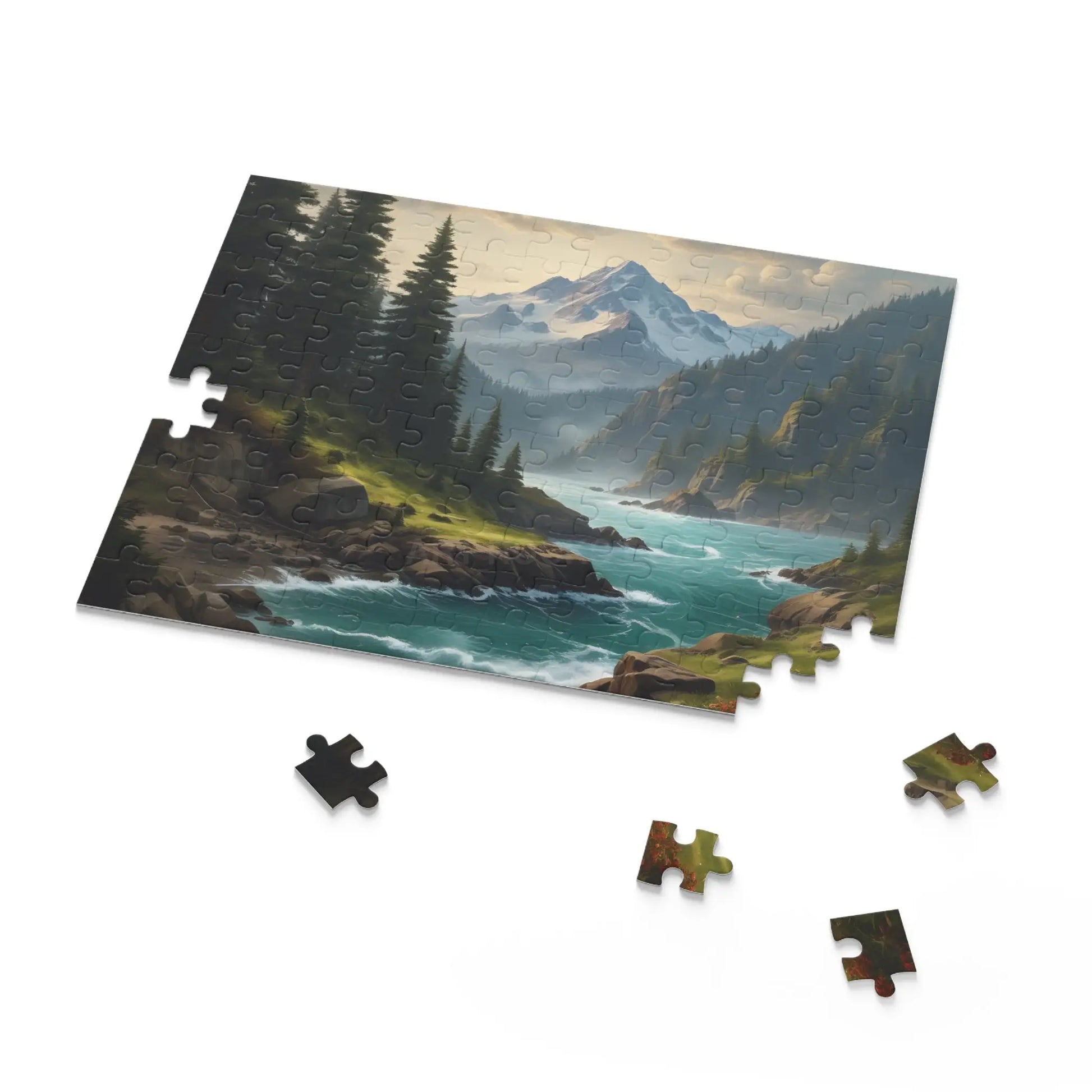 Mountain Alpine River Jigsaw Puzzle (120/252/500 Piece) - Puzzle
