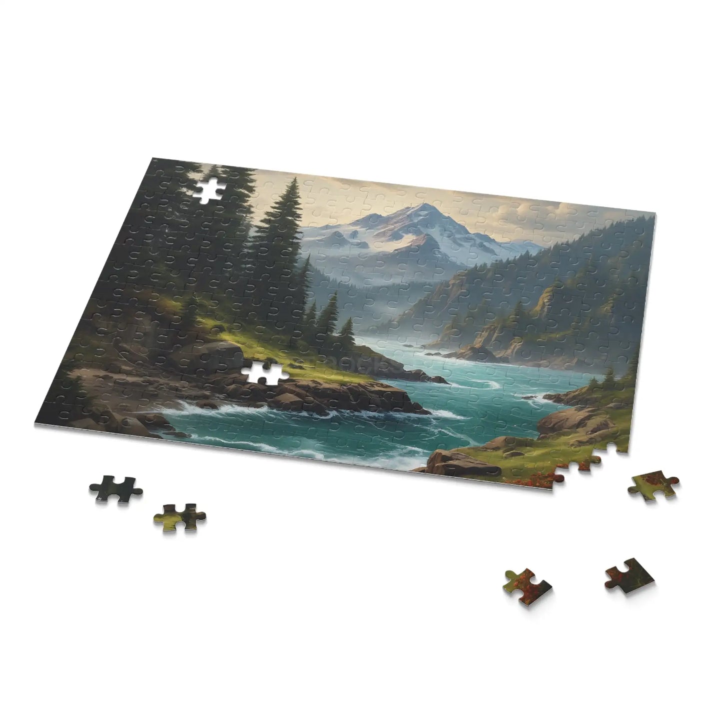 Mountain Alpine River Jigsaw Puzzle (120/252/500 Piece) - Puzzle