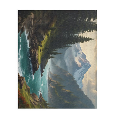 Mountain Alpine River Jigsaw Puzzle (120/252/500 Piece) - Puzzle