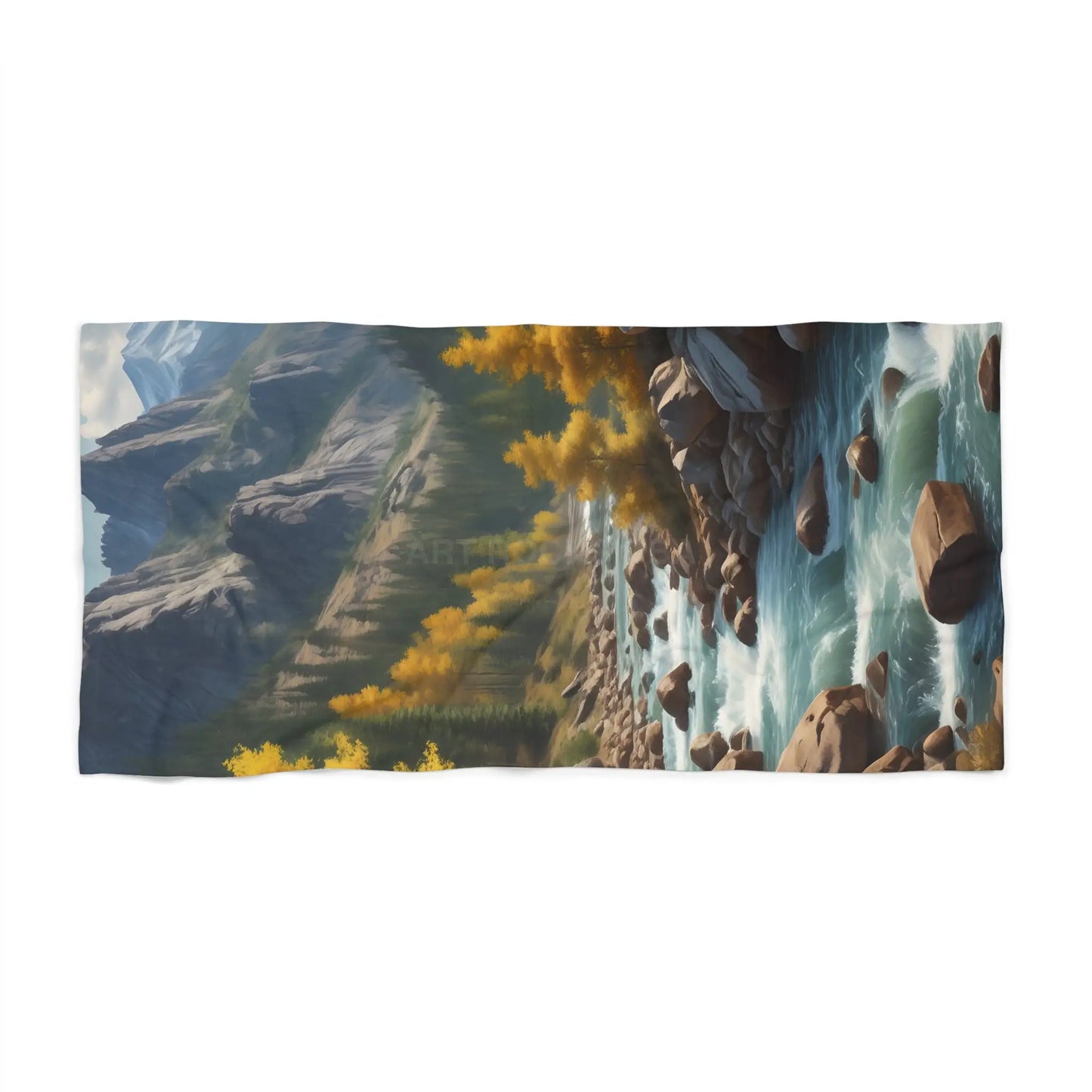 Mountain Aspen River Beach Towel - 36’’ × 72’’ - Home Decor