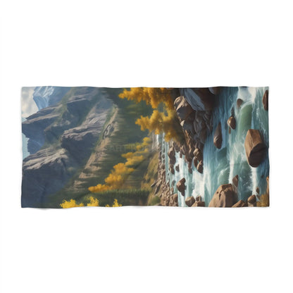 Mountain Aspen River Beach Towel - 36’’ × 72’’ - Home Decor