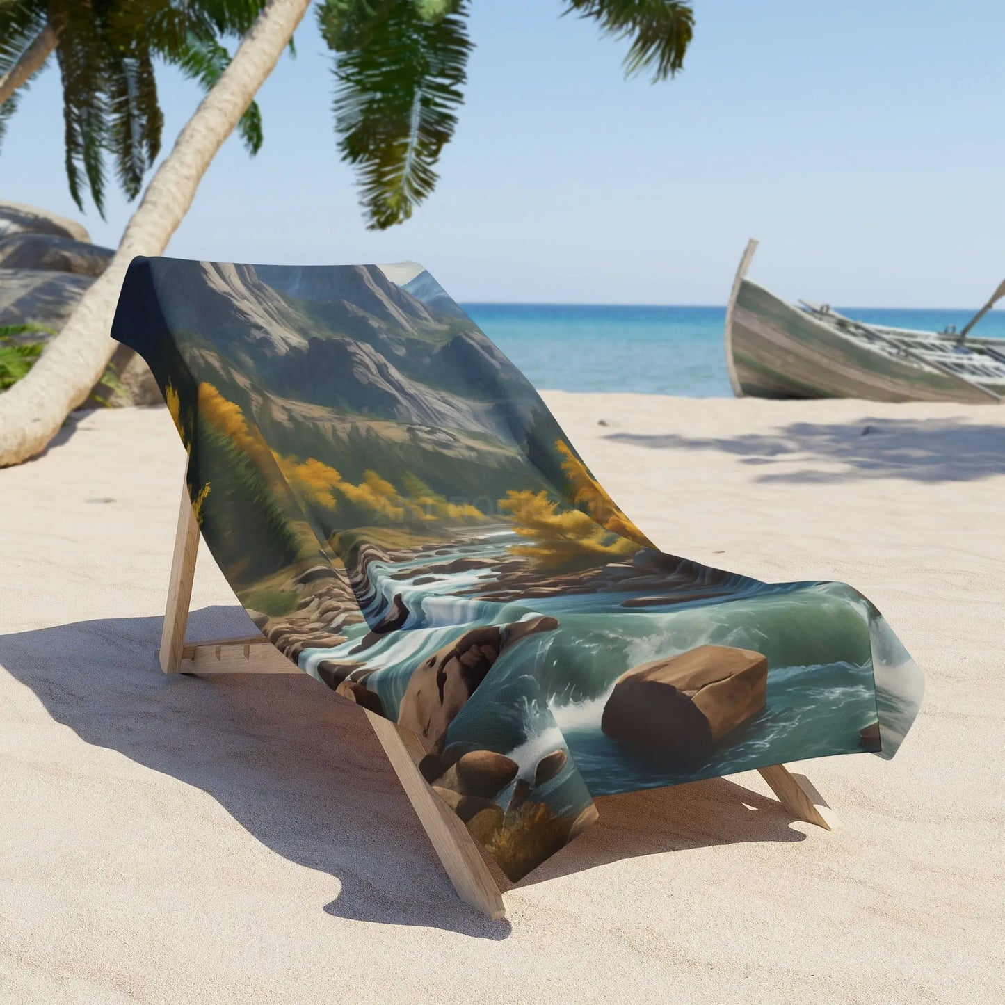 Mountain Aspen River Beach Towel - Home Decor