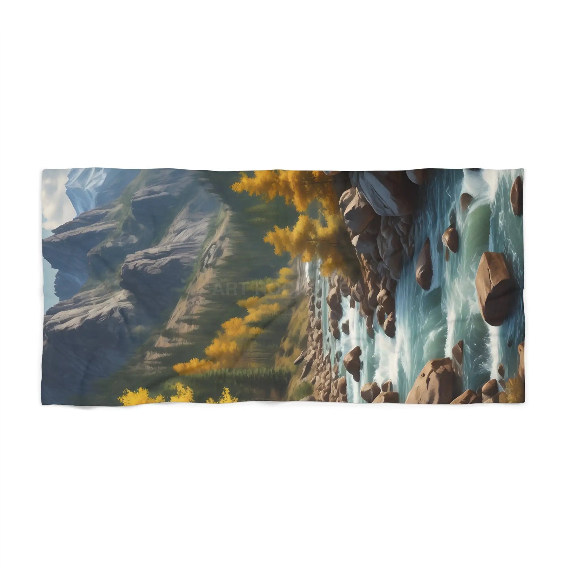 Mountain Aspen River Beach Towel - Home Decor