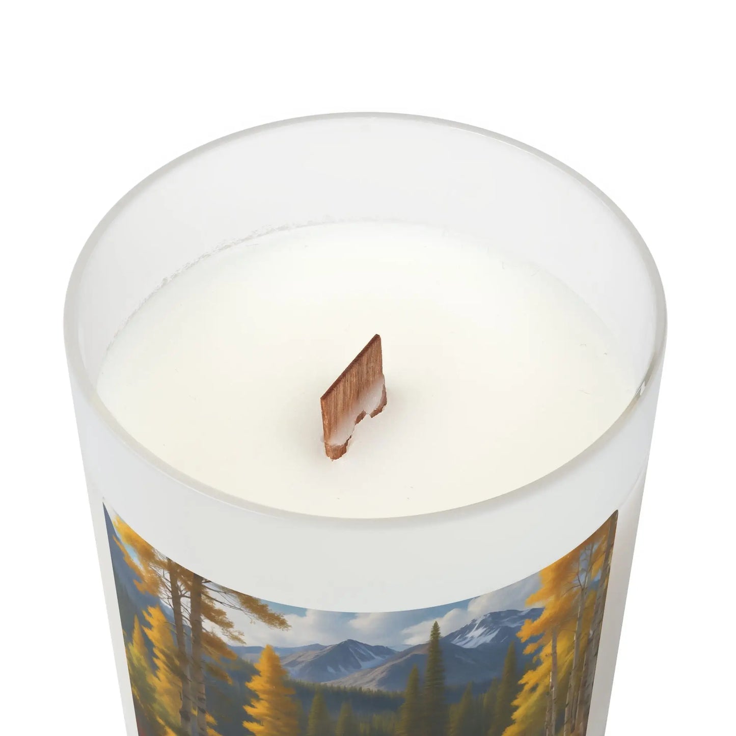 Mountain Aspen Stream Candle — 11oz Frosted Glass Scented Candle - Home Decor
