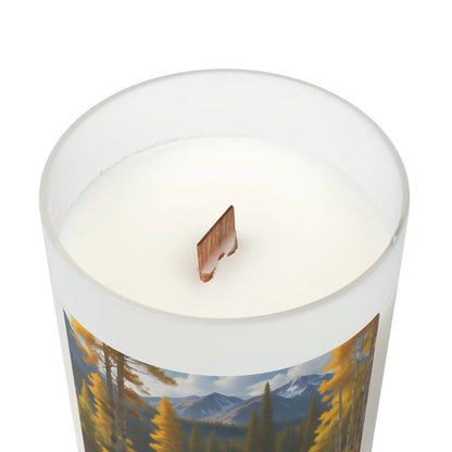 Mountain Aspen Stream Candle — 11oz Frosted Glass Scented Candle - Home Decor