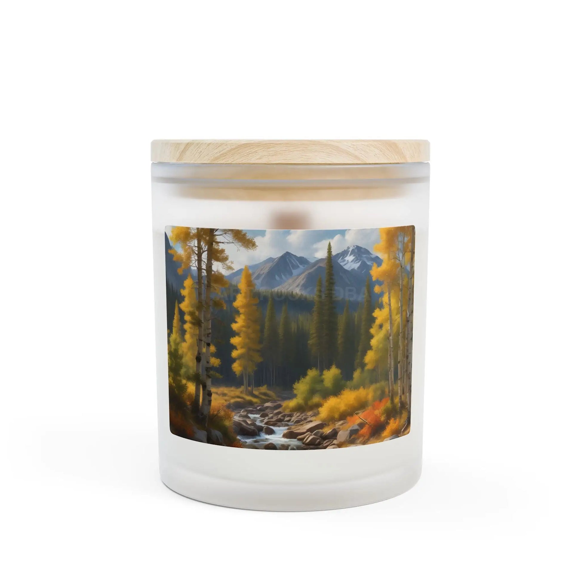 Mountain Aspen Stream Candle — 11oz Frosted Glass Scented Candle - Home Decor