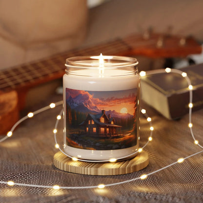 Mountain Cabin Escape Scented Soy Candle | Relaxing Home Décor Gifts for Her Nature Inspired Aromatherapy Eco-Friendly