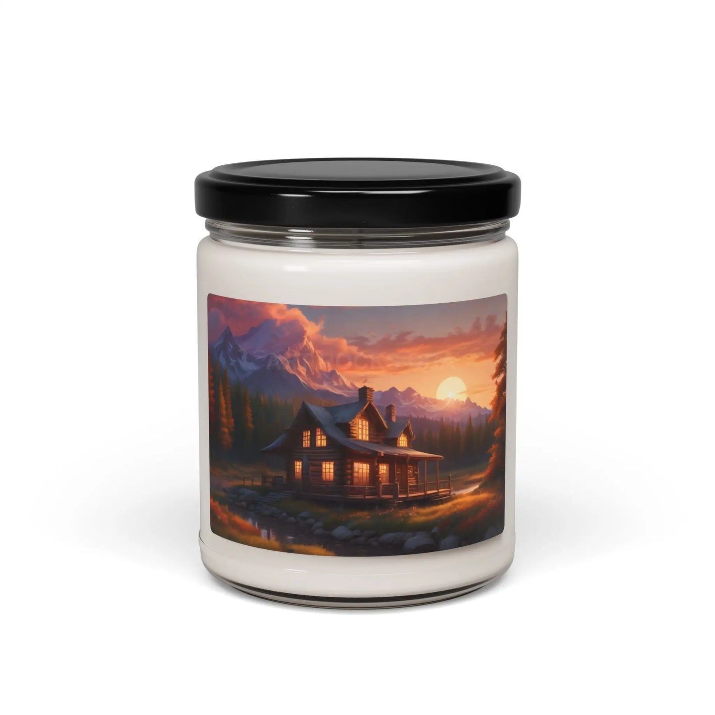Mountain Cabin Escape Scented Soy Candle | Relaxing Home Décor Gifts for Her Nature Inspired Aromatherapy Eco-Friendly