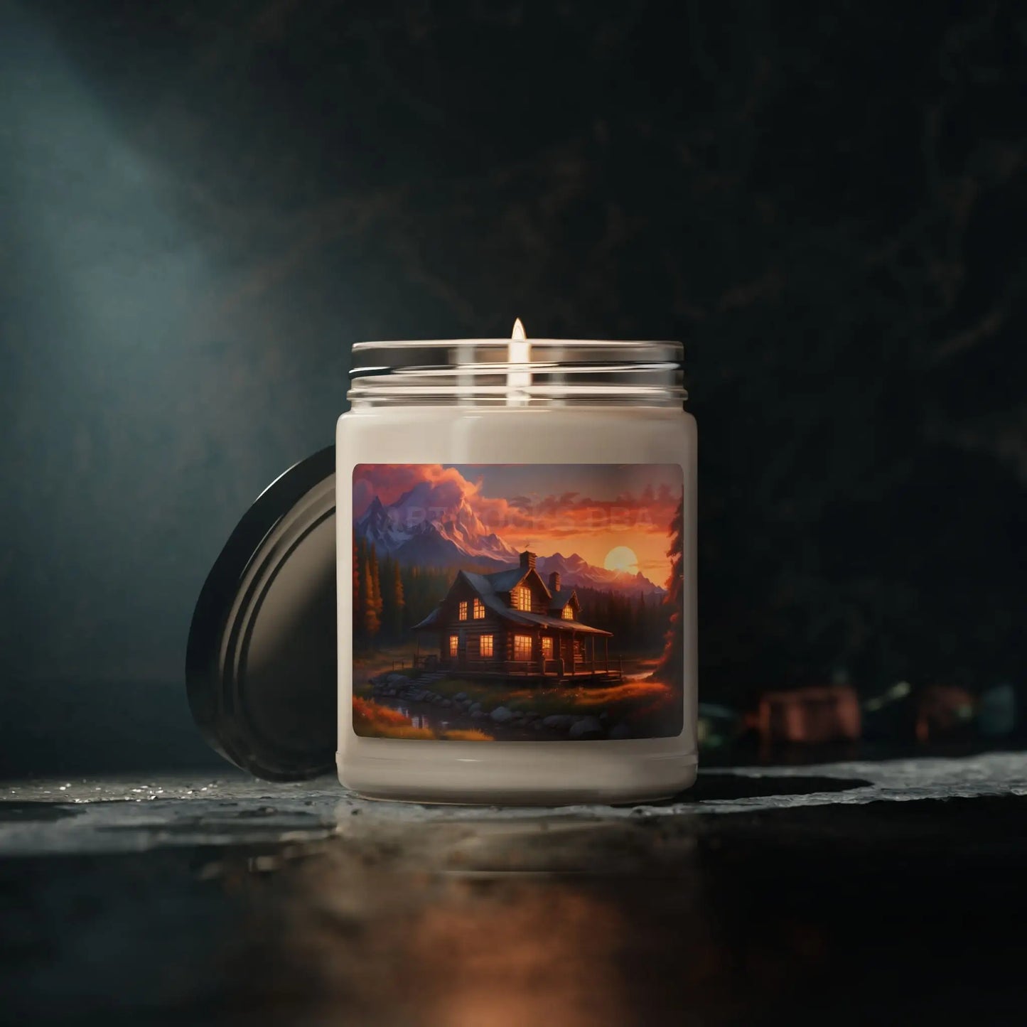 Mountain Cabin Escape Scented Soy Candle | Relaxing Home Décor Gifts for Her Nature Inspired Aromatherapy Eco-Friendly
