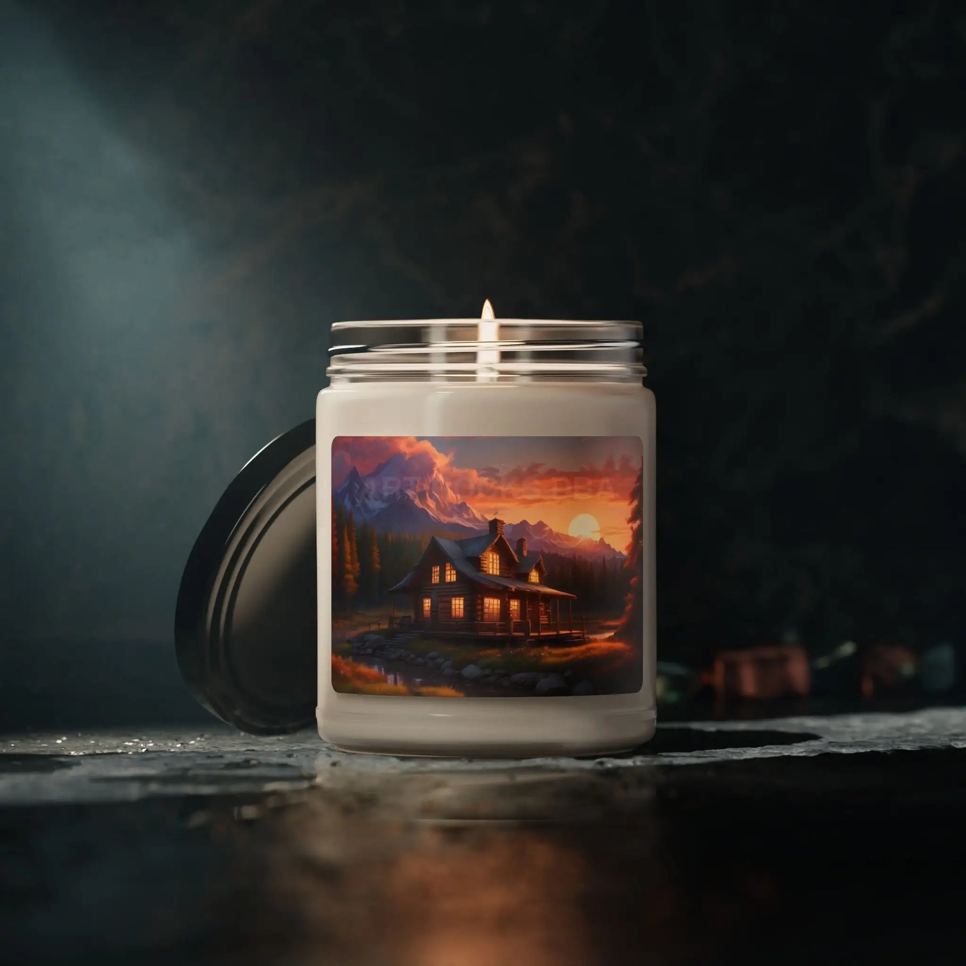 Mountain Cabin Escape Scented Soy Candle | Relaxing Home Décor Gifts for Her Nature Inspired Aromatherapy Eco-Friendly