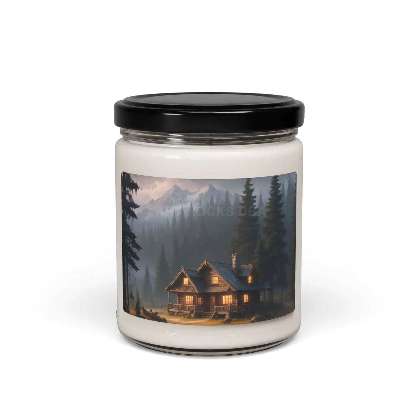 Mountain Cabin Scented Soy Candle | Aromatherapy Home Decor Gift for Her Relaxation Rustic Decor - White Sage