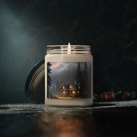 Mountain Cabin Scented Soy Candle | Aromatherapy Home Decor Gift for Her Relaxation Rustic Decor - Apple Harvest / 9oz