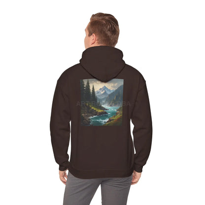 Mountain Hoodie Nature Lover’s Sweatshirt Creative Gift Cozy Art Apparel Unisex Hooded Sweatshirt Hiking Gear Scenic