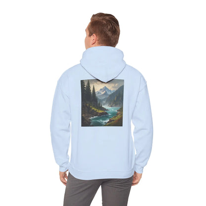 Mountain Hoodie Nature Lover’s Sweatshirt Creative Gift Cozy Art Apparel Unisex Hooded Sweatshirt Hiking Gear Scenic