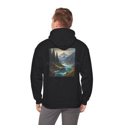 Mountain Hoodie Nature Lover’s Sweatshirt Creative Gift Cozy Art Apparel Unisex Hooded Sweatshirt Hiking Gear Scenic