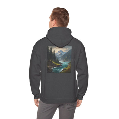 Mountain Hoodie Nature Lover’s Sweatshirt Creative Gift Cozy Art Apparel Unisex Hooded Sweatshirt Hiking Gear Scenic