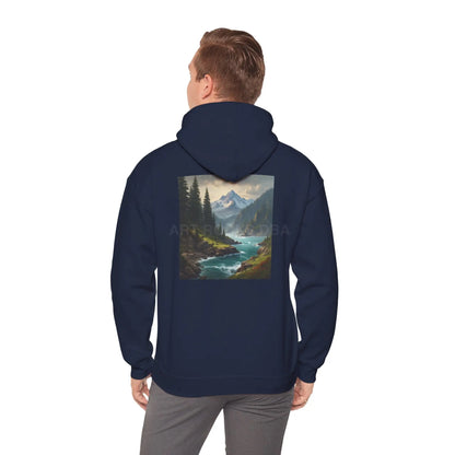 Mountain Hoodie Nature Lover’s Sweatshirt Creative Gift Cozy Art Apparel Unisex Hooded Sweatshirt Hiking Gear Scenic