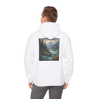 Mountain Hoodie Nature Lover’s Sweatshirt Creative Gift Cozy Art Apparel Unisex Hooded Sweatshirt Hiking Gear Scenic
