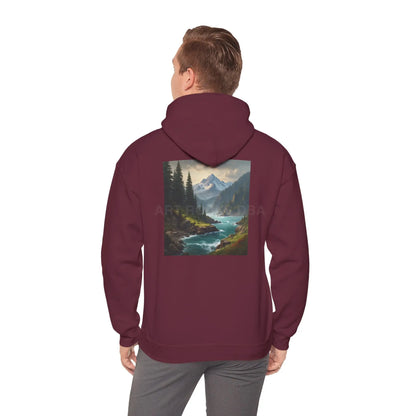 Mountain Hoodie Nature Lover’s Sweatshirt Creative Gift Cozy Art Apparel Unisex Hooded Sweatshirt Hiking Gear Scenic