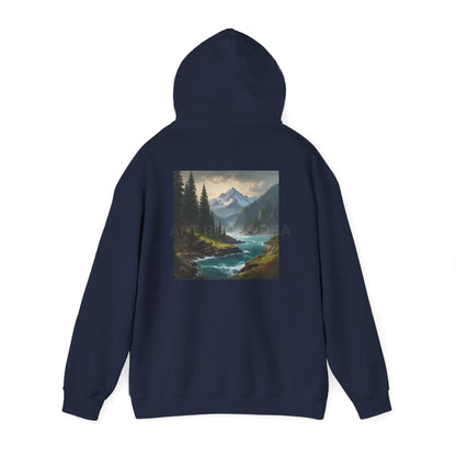 Mountain Hoodie Nature Lover’s Sweatshirt Creative Gift Cozy Art Apparel Unisex Hooded Sweatshirt Hiking Gear Scenic