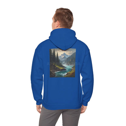 Mountain Hoodie Nature Lover’s Sweatshirt Creative Gift Cozy Art Apparel Unisex Hooded Sweatshirt Hiking Gear Scenic