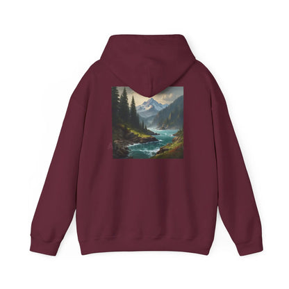 Mountain Hoodie Nature Lover’s Sweatshirt Creative Gift Cozy Art Apparel Unisex Hooded Sweatshirt Hiking Gear Scenic