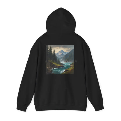 Mountain Hoodie Nature Lover’s Sweatshirt Creative Gift Cozy Art Apparel Unisex Hooded Sweatshirt Hiking Gear Scenic