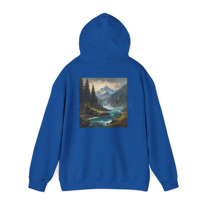Mountain Hoodie Nature Lover’s Sweatshirt Creative Gift Cozy Art Apparel Unisex Hooded Sweatshirt Hiking Gear Scenic