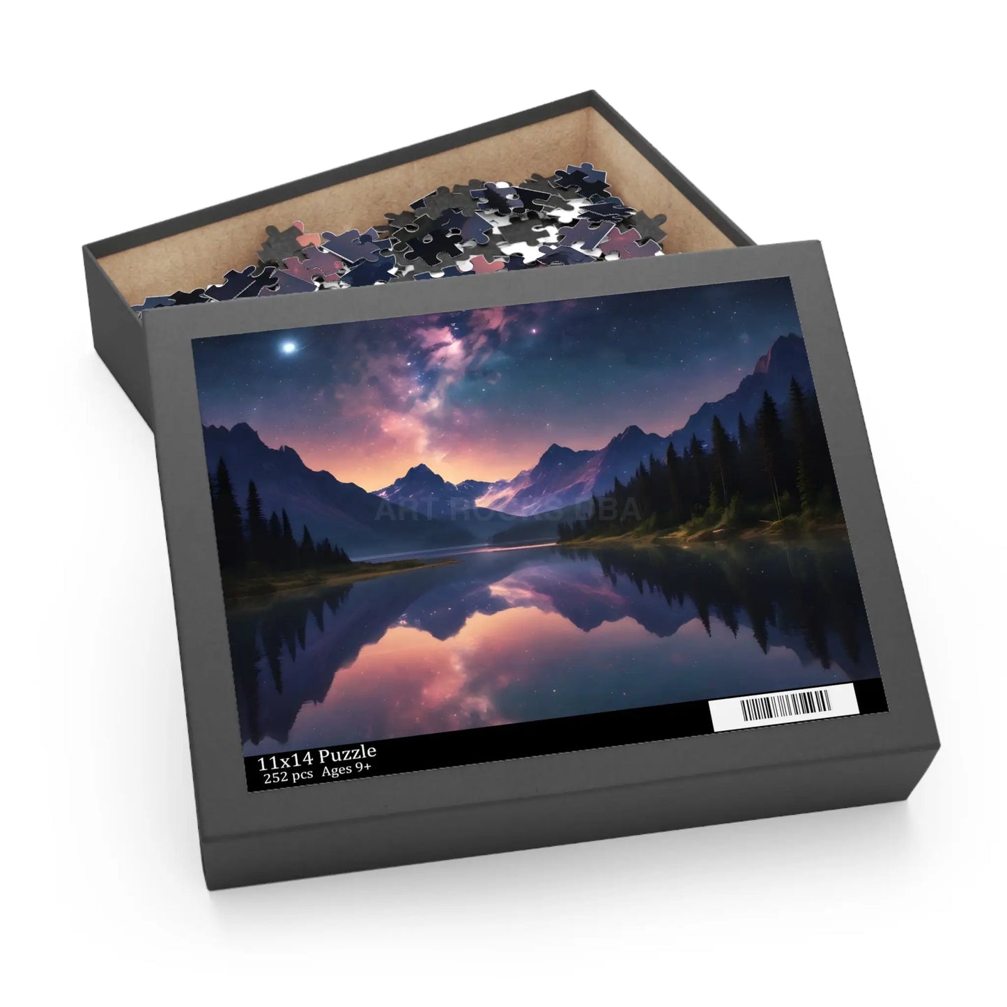 Mountain Lake Night Sky Puzzle — 120/252/500-Piece Scenic Jigsaw - Puzzle