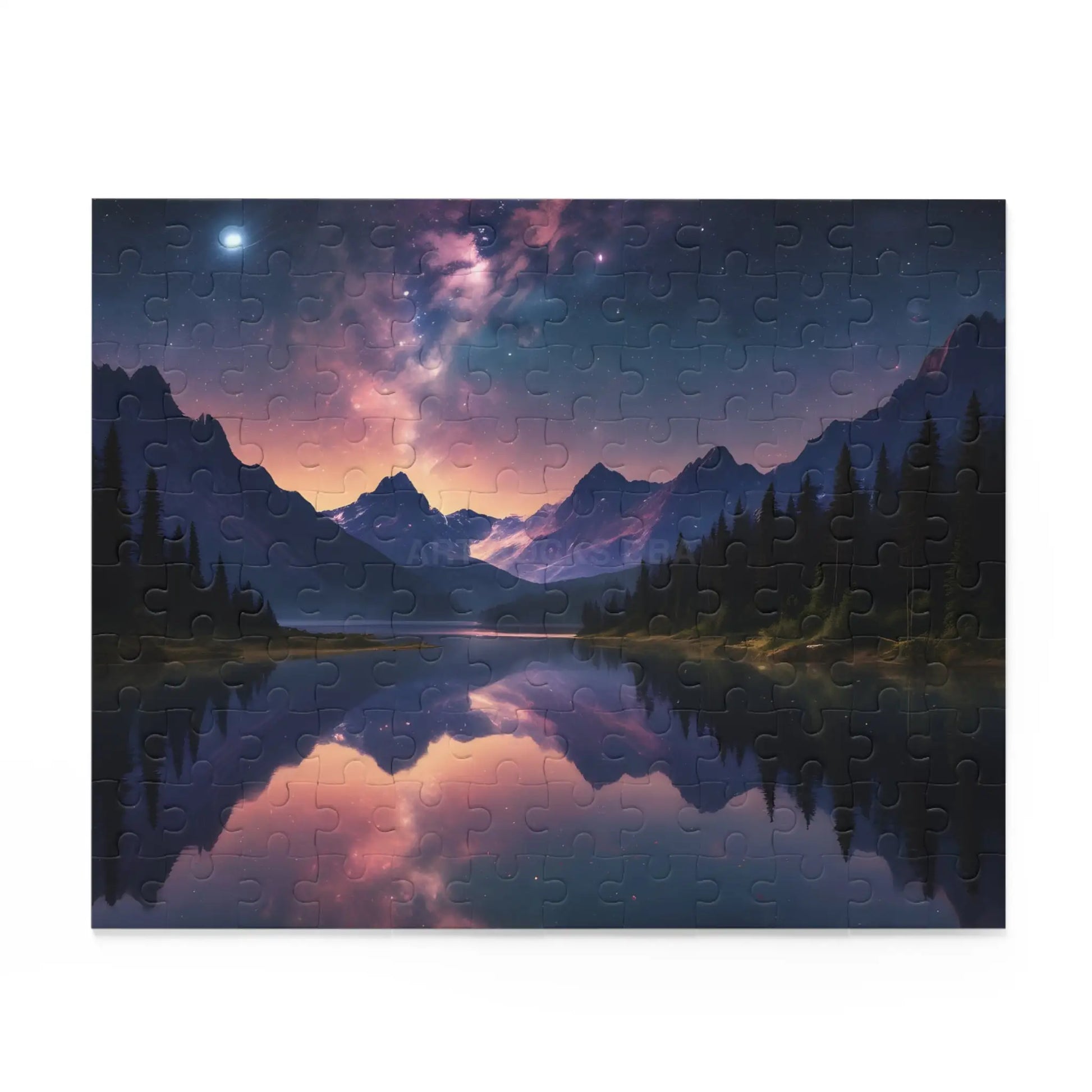 Mountain Lake Night Sky Puzzle — 120/252/500-Piece Scenic Jigsaw - Puzzle