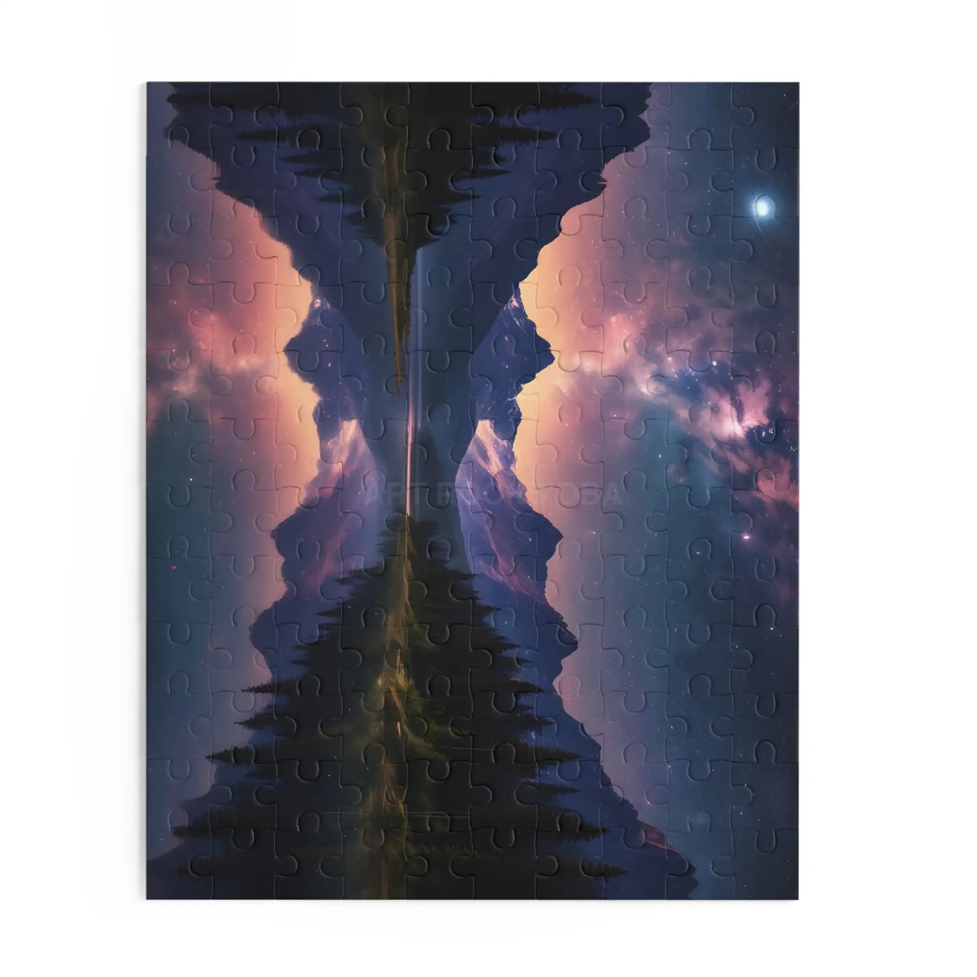 Mountain Lake Night Sky Puzzle — 120/252/500-Piece Scenic Jigsaw - Puzzle