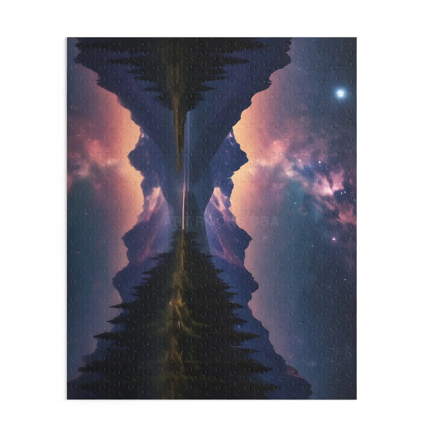 Mountain Lake Night Sky Puzzle — 120/252/500-Piece Scenic Jigsaw - Puzzle