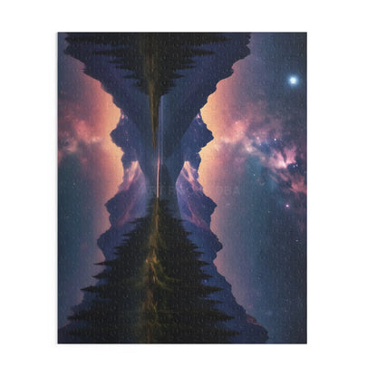 Mountain Lake Night Sky Puzzle — 120/252/500-Piece Scenic Jigsaw - Puzzle