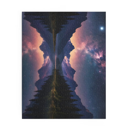 Mountain Lake Night Sky Puzzle — 120/252/500-Piece Scenic Jigsaw - Puzzle