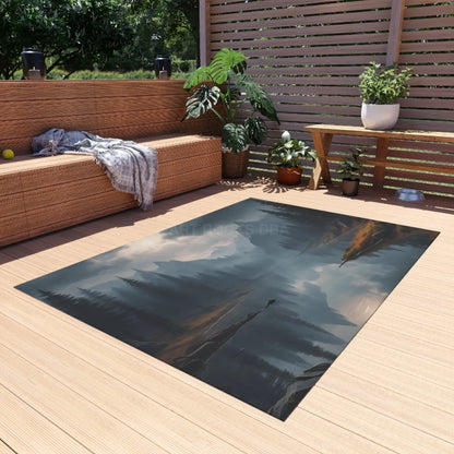 Mountain Lake Outdoor Rug - Home Decor