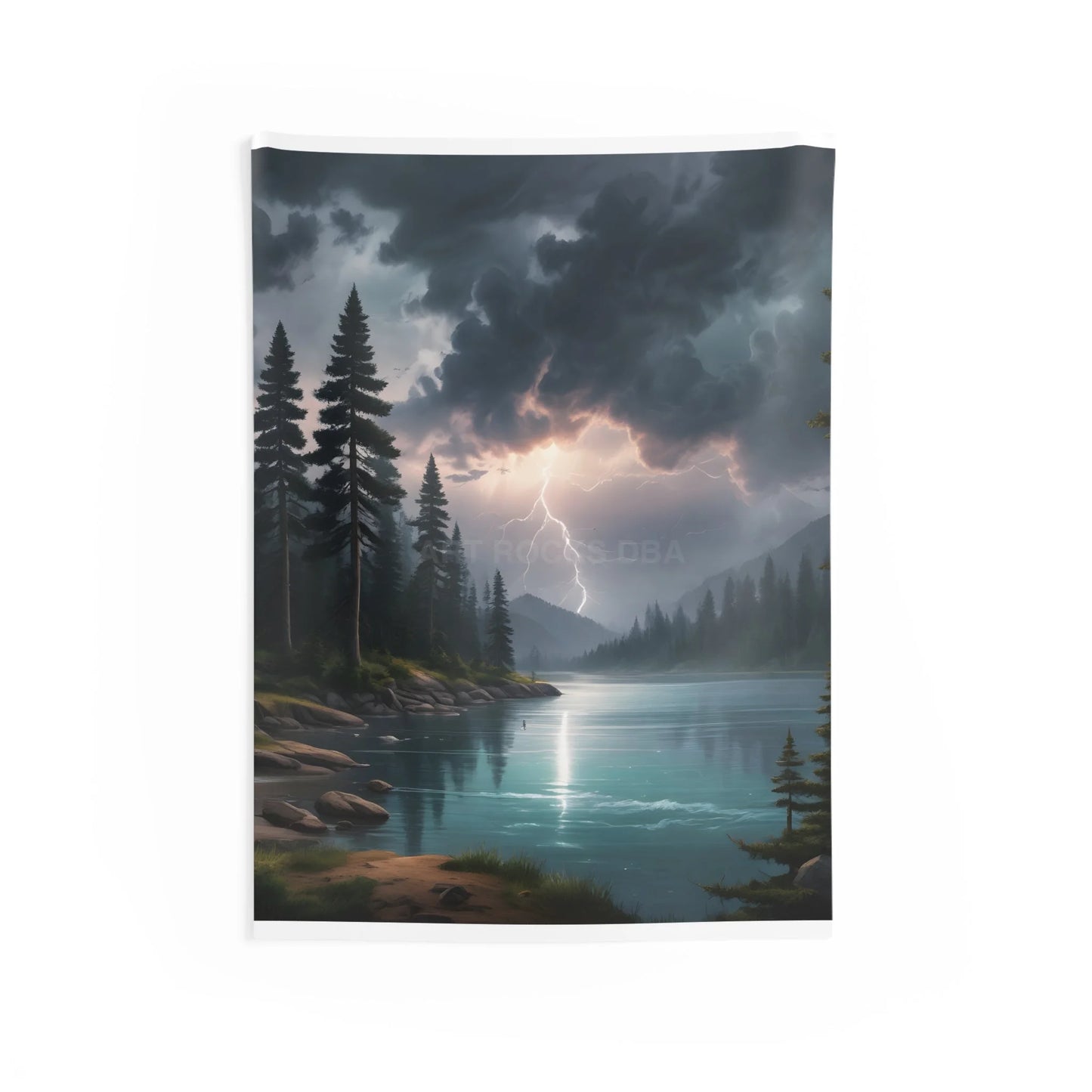Mountain Lightning Wall Tapestry | Landscape Home Decor Bohemian Wall Hanging Relaxing Bedroom Accent Outdoor-Inspired