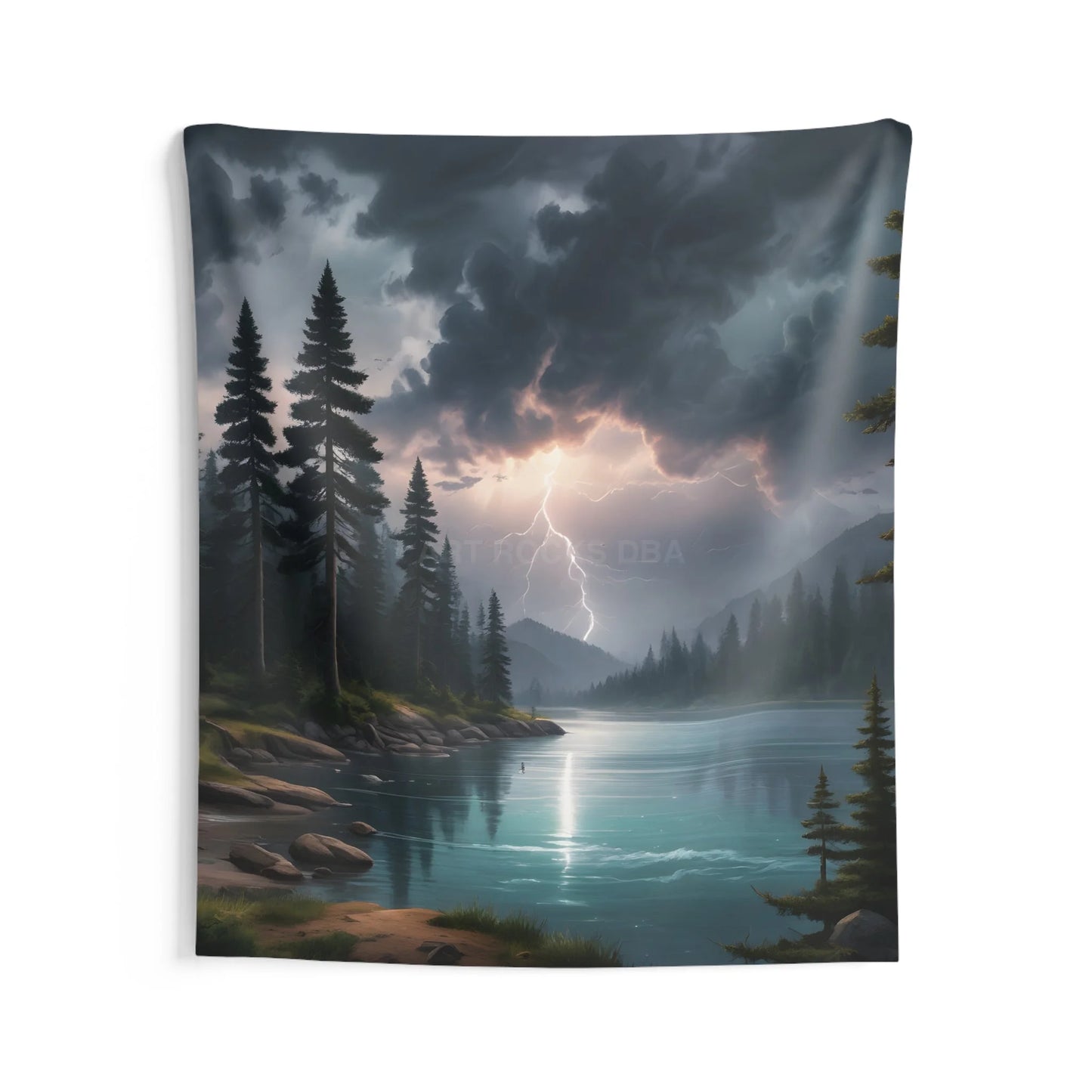 Mountain Lightning Wall Tapestry | Landscape Home Decor Bohemian Wall Hanging Relaxing Bedroom Accent Outdoor-Inspired