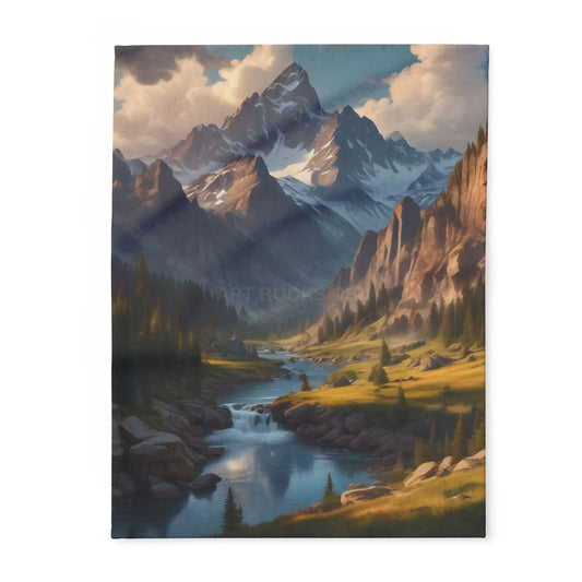 Mountain Lover’s Dream Fleece Blanket - 30’’ × 40’’ - Home Decor