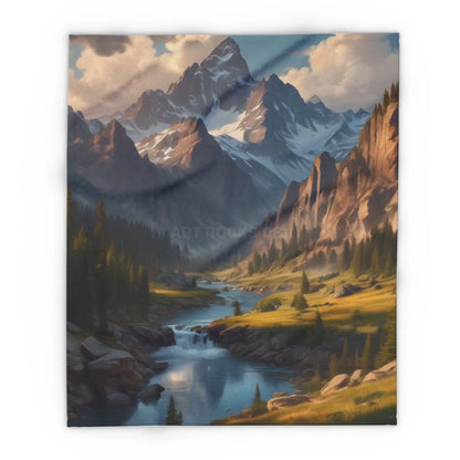 Mountain Lover’s Dream Fleece Blanket - 50’’ × 60’’ - Home Decor