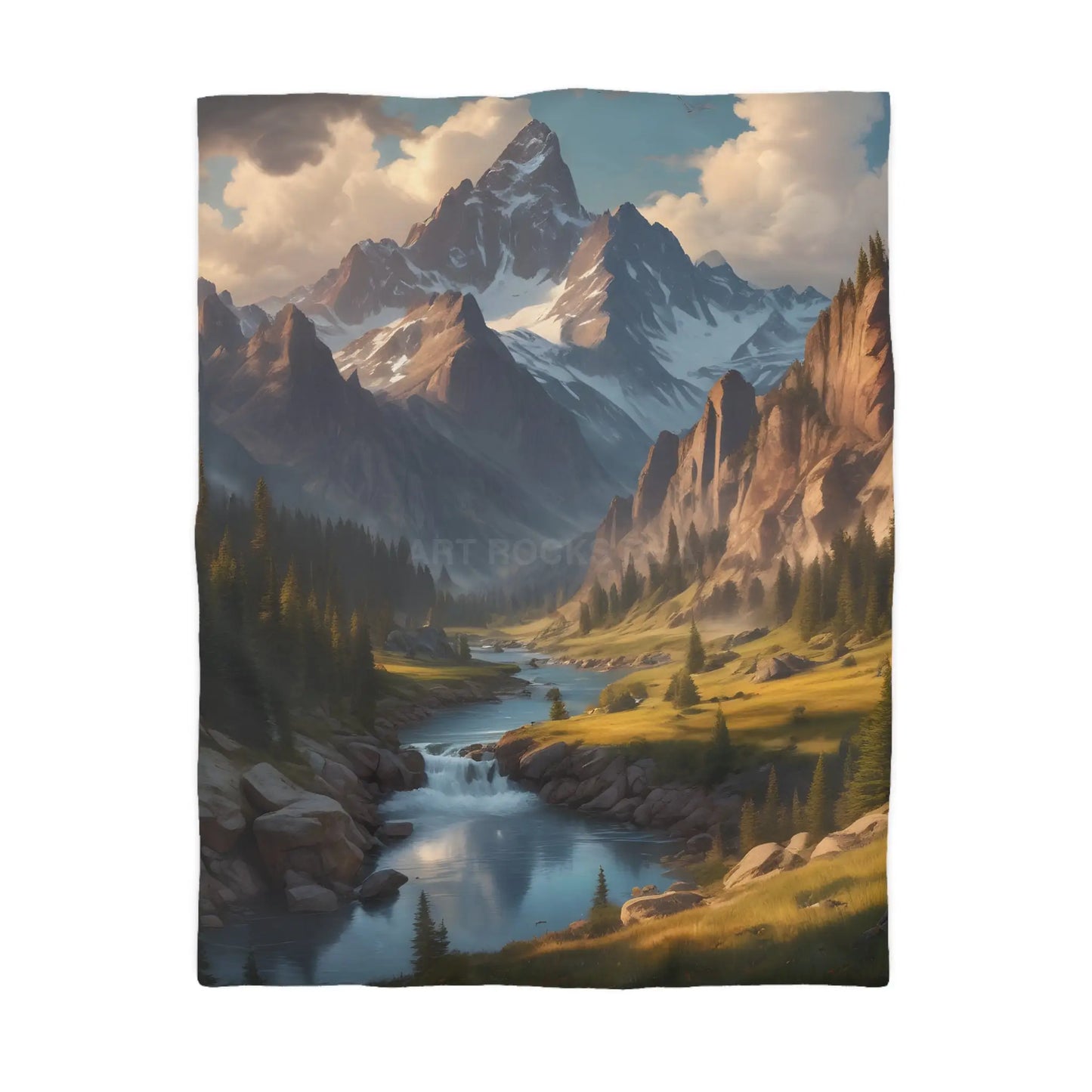 Mountain Lover’s Dream Microfiber Duvet Cover – Cozy Nature-Inspired Bedding for Outdoor Lovers - Twin / White - Home