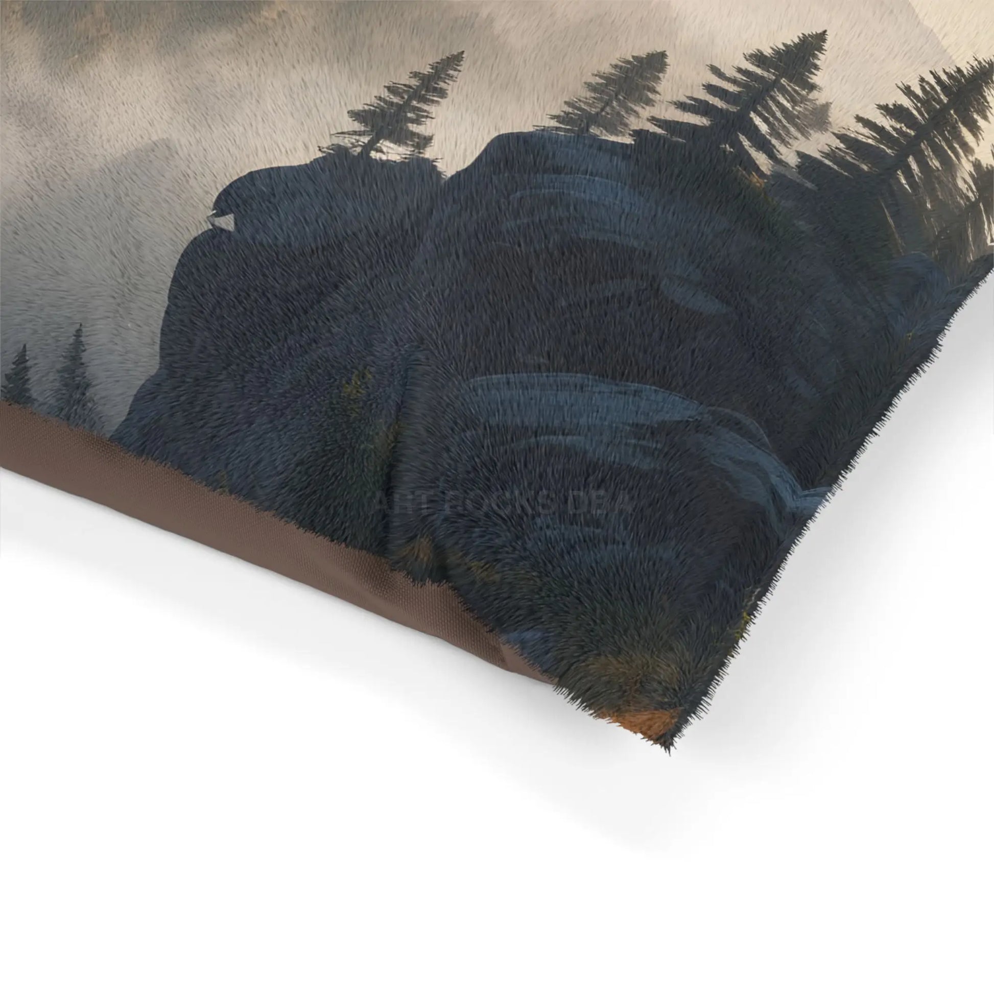 Mountain Mist Pet Bed — Cozy Rustic Scenic Dog & Cat Bed - Pets