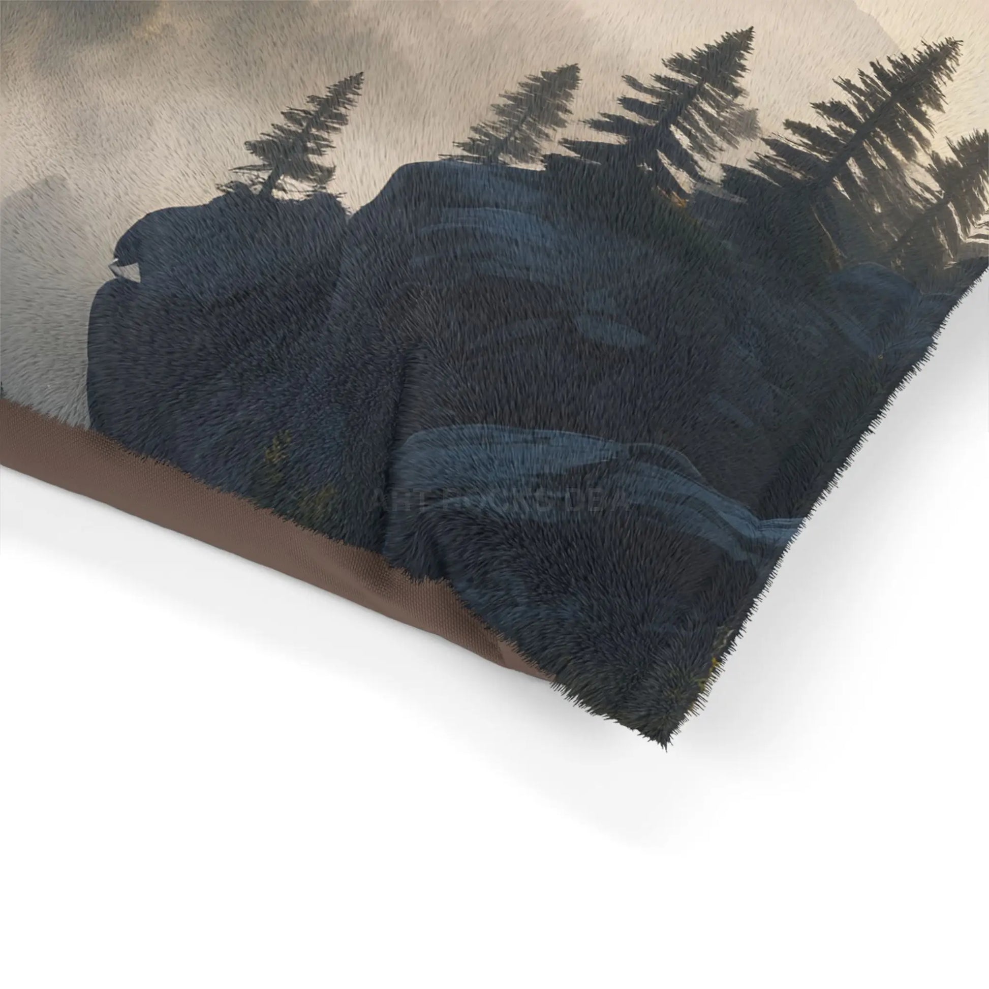 Mountain Mist Pet Bed — Cozy Rustic Scenic Dog & Cat Bed - Pets
