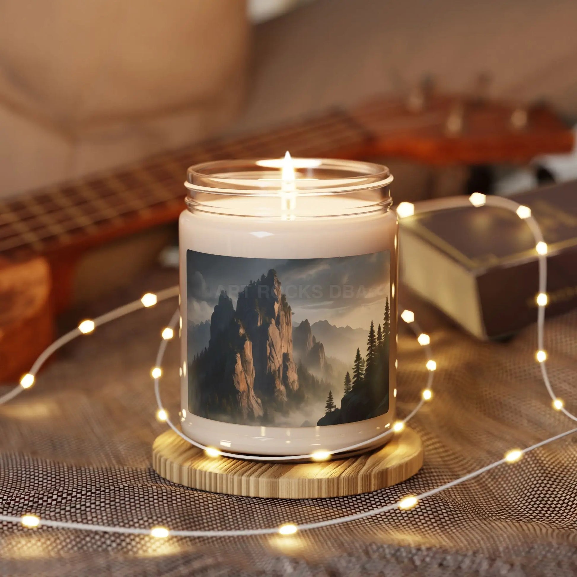 Mountain Mist Scented Soy Candle | Aromatherapy Eco-Friendly Home Decor Gift for Nature Lovers Relaxation - Home Decor