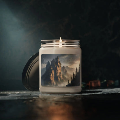 Mountain Mist Scented Soy Candle | Aromatherapy Eco-Friendly Home Decor Gift for Nature Lovers Relaxation - Home Decor